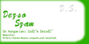 dezso szam business card